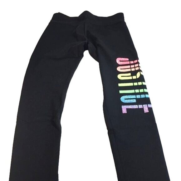 Justice Leggings Girls Size 8 Black Full Length NWT - Picture 1 of 2